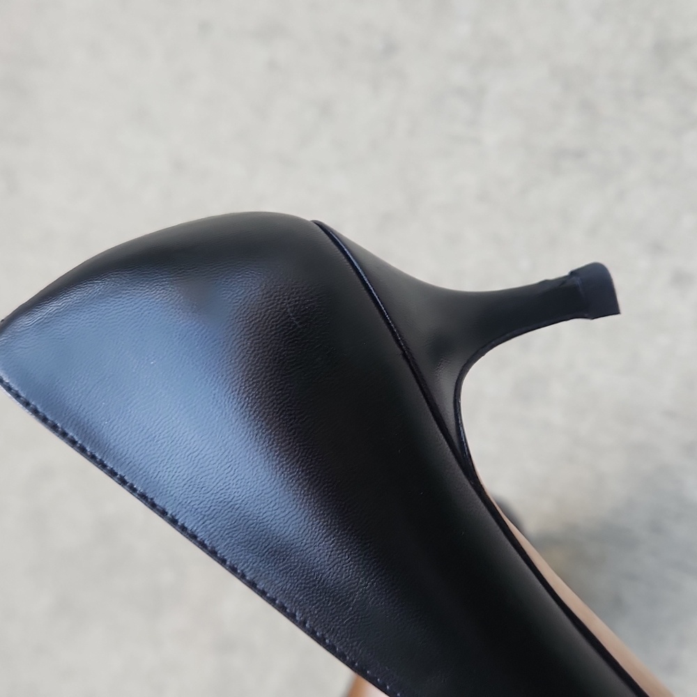 Jimmy Choo Black Pointed Toe Leather Heels - Picture 14 of 16